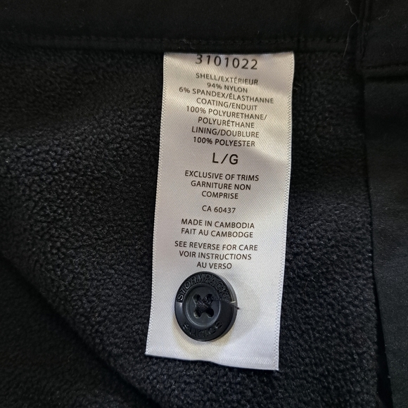 Sunice Stormpack Ladies Windproof Lined Pants Black Womens Large - Picture 8 of 14